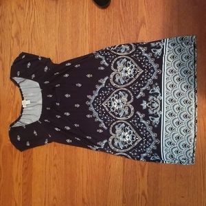 LOFT, Navy cap sleeve casual mini dress, Size S